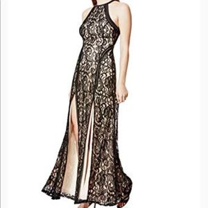NWT Guess lace maxi black dress Xs